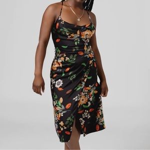 Maddy Floral Satin Slip Dress (L)